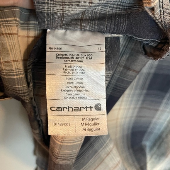 Carhartt men’s relaxed fit casual button up long sleeve shirt size medium - Picture 8 of 8